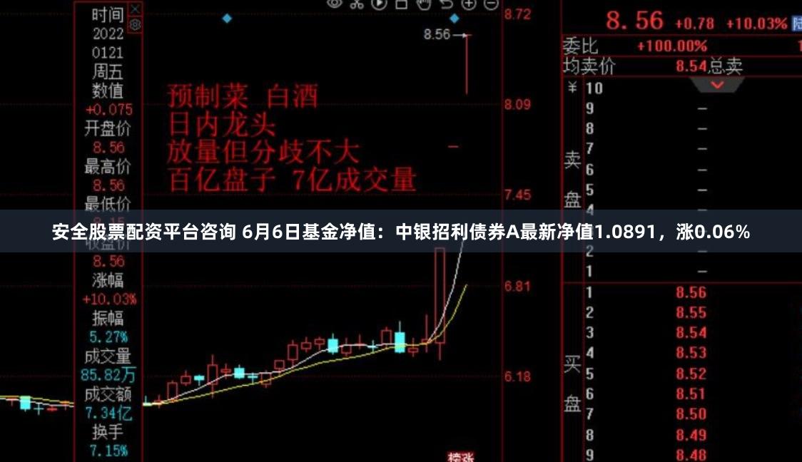 安全股票配资平台咨询 6月6日基金净值：中银招利债券A最新净值1.0891，涨0.06%